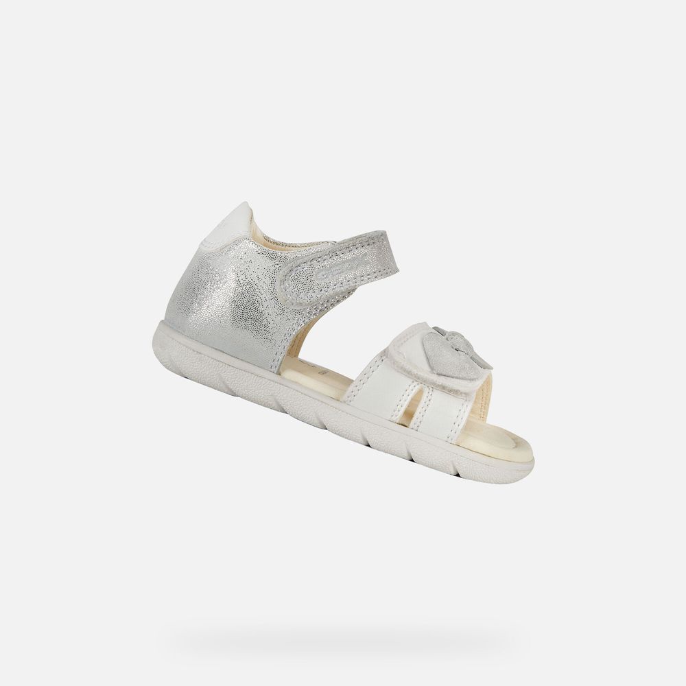 Sandalias Geox Bebe Branco - Alul Girl - AZHSX1643